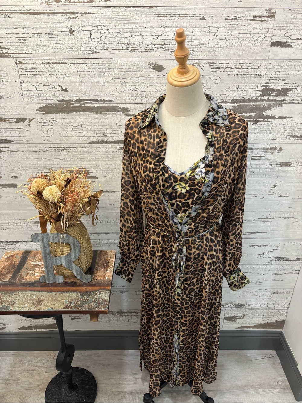 White House Black Market Leopard Print Jumpsuit Romper - Brown